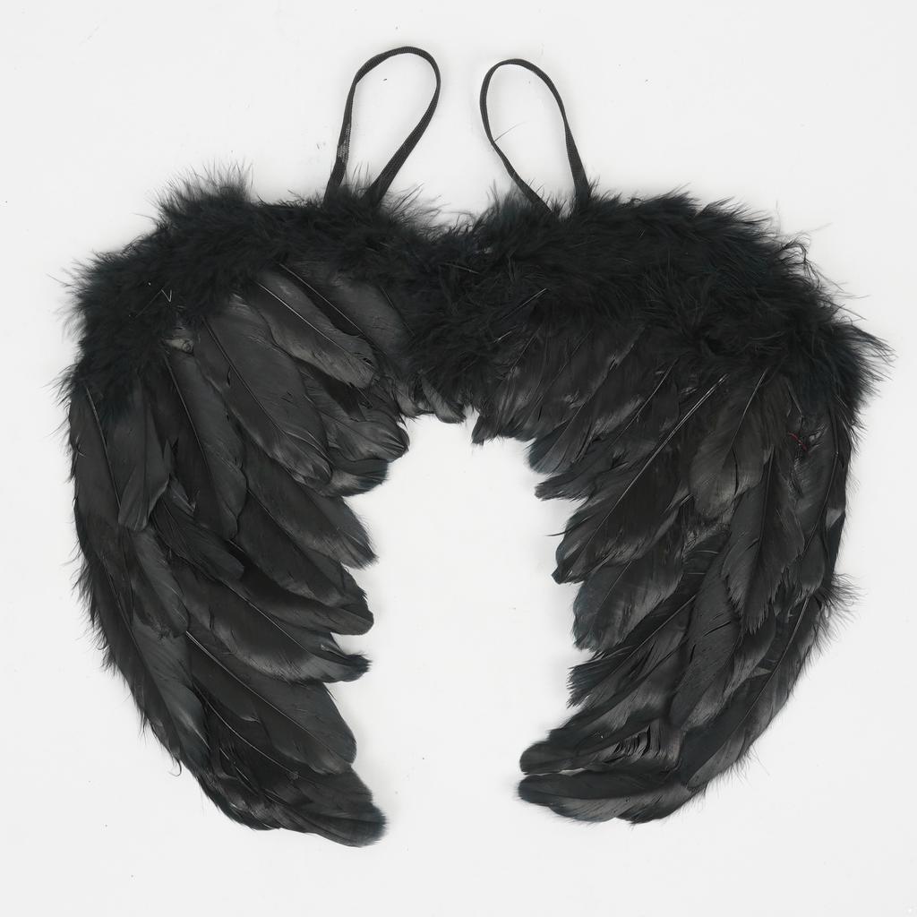 Крылья ангела с перьями для взрослых и детей, Хэллоуин, Рождественская вечеринка, косплей, наряд, реквизит