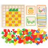 Wooden Children Mosaic 3D Building Block Three-Dimensional Puzzle Children Color Cognition Early Education Puzzle Game