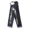 RogueWave Новые Японские Хипстерские Ретро Хип-хоп Модные Джинсы с Принтом Уличный Стиль Повседневные Зауженные Прямые Вышивка Y2k Принт Отстрочка Брюки