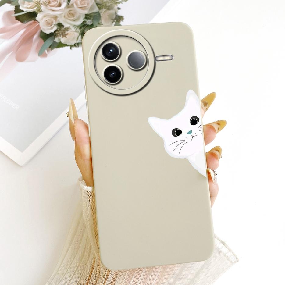 Чехол для Xiaomi Poco F7 Pro Ultra 5G Милый Кот Утка Мультяшная Обложка Мягкий ТПУ Чехол для Телефона Для Xiaomi Poco F7 Ultra PocoF7 Pro 5G Сумки