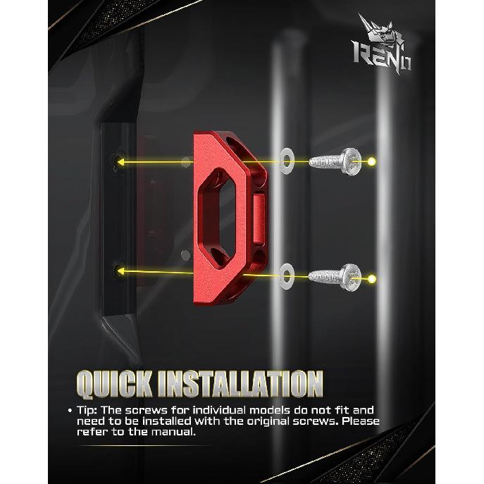 RENO Tie Down Anchors, CNC Aluminum Truck Bed Hooks for Cargo (2pcs) | Red Anodic Oxidation, Rust-Proof, Bolt-On Install, For 2000+F150 Lightning