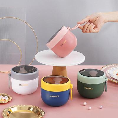 600 мл термобокс для ланча, мини-портативный герметичный пищевой контейнер из нержавеющей стали, вакуумная чашка для супа, изолированная чашка для завтрака, ложка