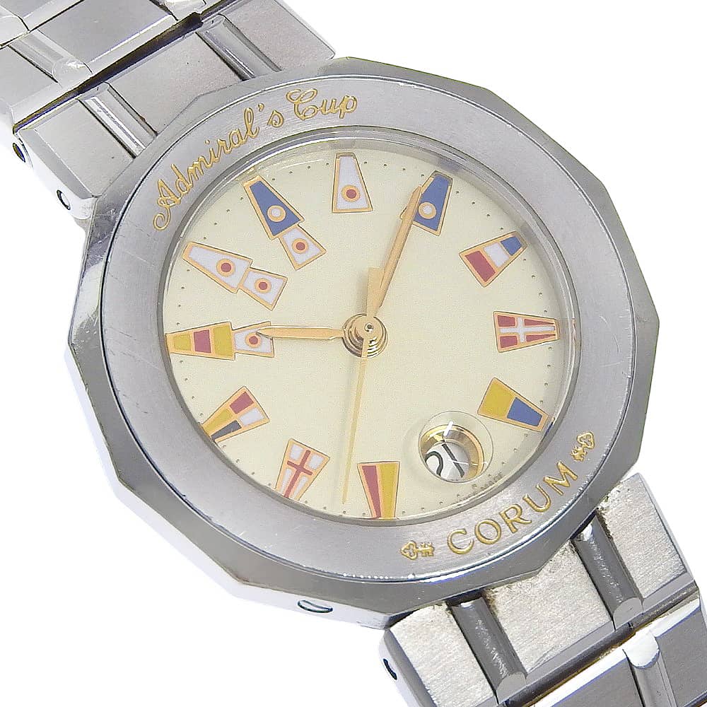 CORUM Admirals cup Watches 39.610.20 V050 Silver IvoryDial Stainless Steel Quartz Analog display Women Used