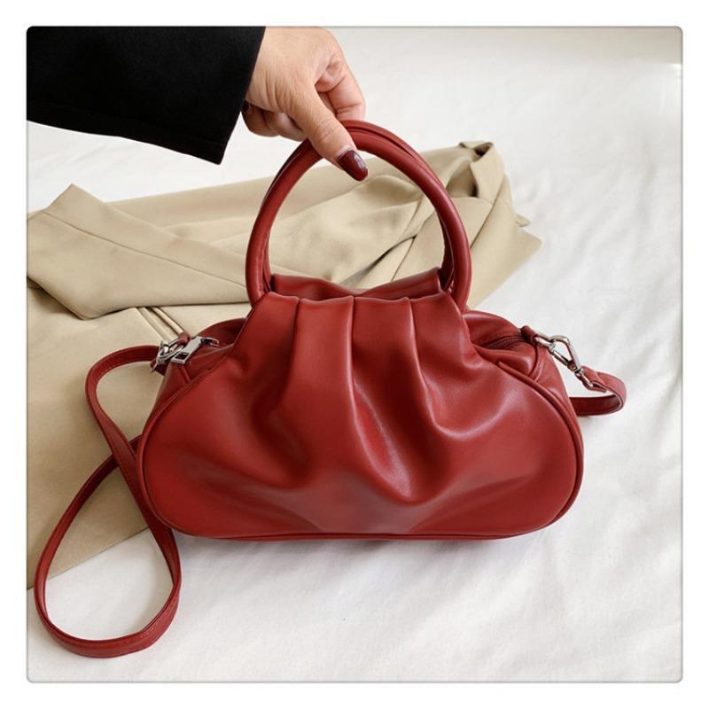 Vintage Pleated Bag Cloud Underarm Bag Hand Bag Single Shoulder Crossbody Bag