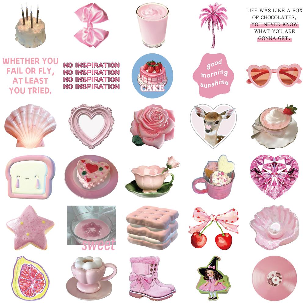 30PCS Cute Peach Sticker Phone Luggage Skateboard Laptop Harajuku Wall Room Cool Aesthetic Fashion Bar Living Stickers
