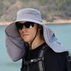 Men's Summer Outdoor Oversized Eaves Shawl Fisherman's Hat Can Protect the Neck and Protect the Sun from the Sun