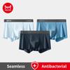 MiiOW 3Pcs Cotton Men's Underwear Boxer Shorts 7A Antibacterial Men's Underwear Men's Boxer Gift New L-4XL