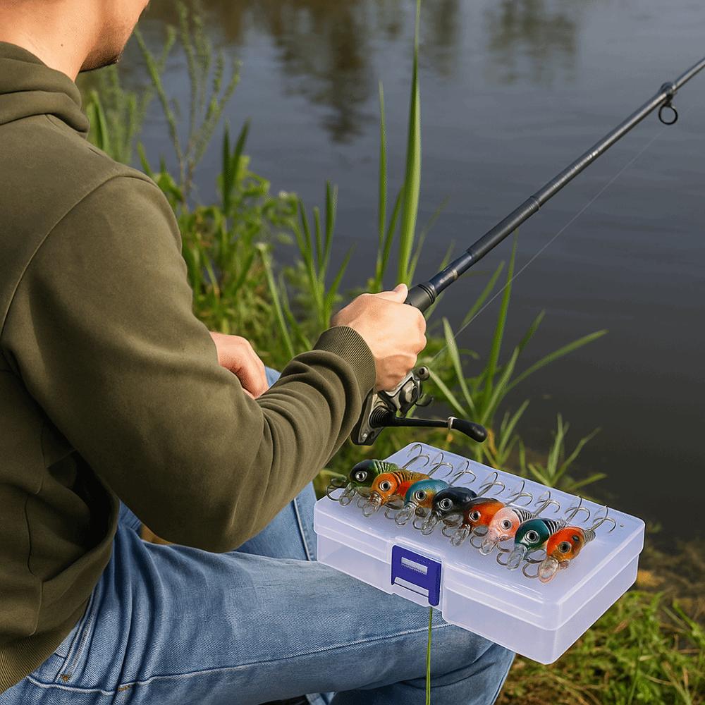 8Pcs/Box Mini Size Artificial Bait Micro Hard Bait Topwater Fishing Bait  Topwater Fishing