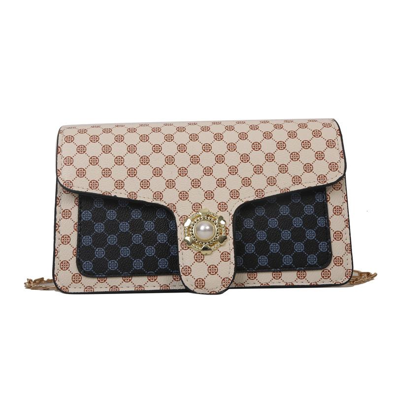 Простая повседневная модная маленькая сумка женская 2024 новый тренд ретро сумка через плечо повседневная цепочка через плечо маленькая квадратная сумка