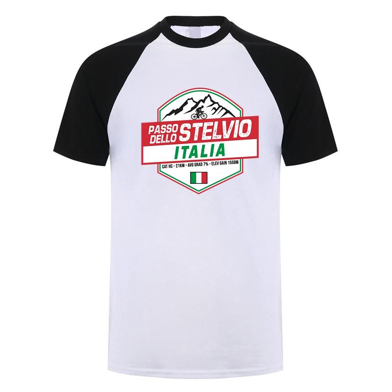 Passo Dello Stelvio Cycling Italy T Shirt Summer Fashion Unisex Unisex Short Sleeve Cool Streetwear Tops Cotton Unisexs Tshirt Dy196