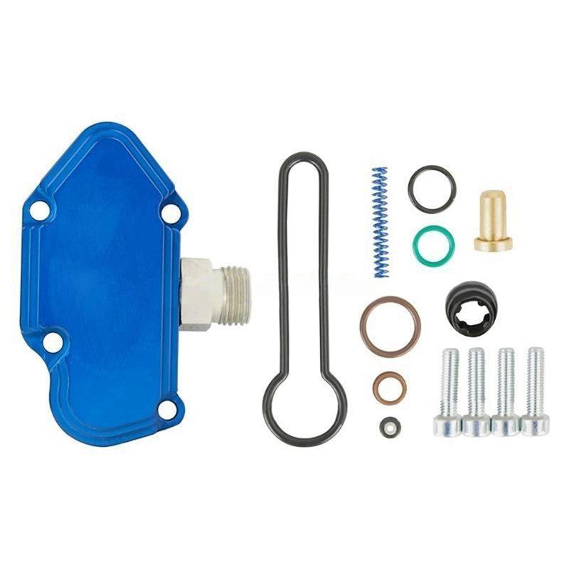 Blue Spring Set With Adjustable Billet Spring Housing Fuel Regulator Kit For Ford Powerstroke 6.0 2003-2007