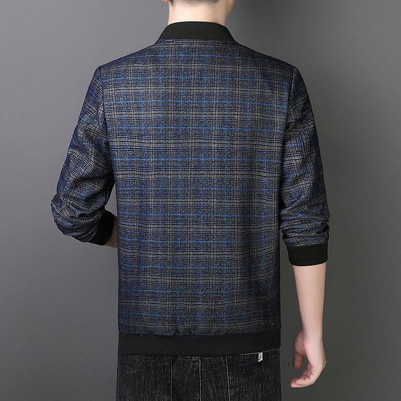 Весенняя и осенняя мужская куртка Куртка для среднего и молодого возраста Мужская куртка с бейсбольным воротником Мужская куртка для папы