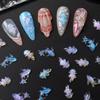 100 Pcs Mini Shiny Goldfish Ocean Aurora Nail Rhinestones Resin DIY Sea Series Nail Jewelry  Ladies