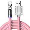 Вращающийся на 180° USB-кабель типа C для быстрой зарядки, 120 Вт, 6 А, жидкий силиконовый кабель, провод для IPhone