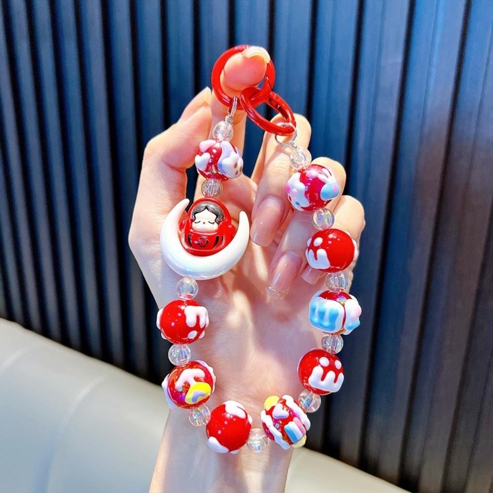 Moon Bag Pendant Keychain Colorful Phone Lanyard Trendy Mobile Phone Strap