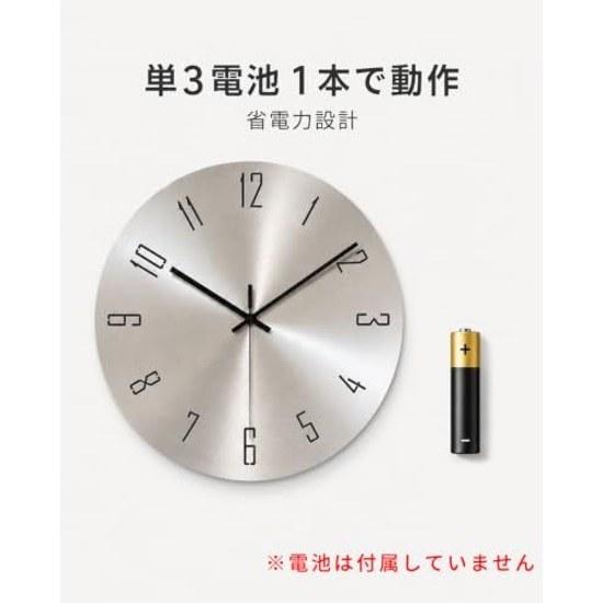 Wall clock 30cm silent hanging stainless steel stylish interior frameless living room bedroom office use