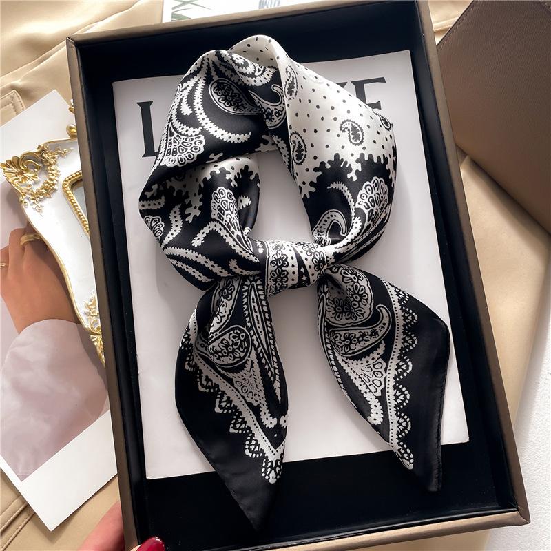 Luxury Brand Skinny Neckerchief Scarf For Women Satin Silk Ribbons Bandana Ladies Neck Tie Wrist Wrap Shawl Echarpe