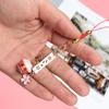 Blossoms Keychain Wrist Rope Anti-lost Lanyard Sakura Lucky Cat Phone Lanyard Phone Strap Lanyard