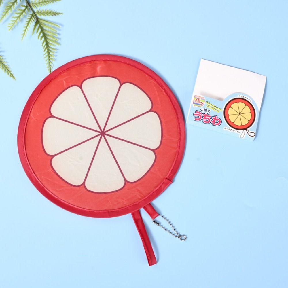 Round Shape Handheld Folding Fan Polyester Cooling Fans Lightweight Foldable Hand Fans Summer