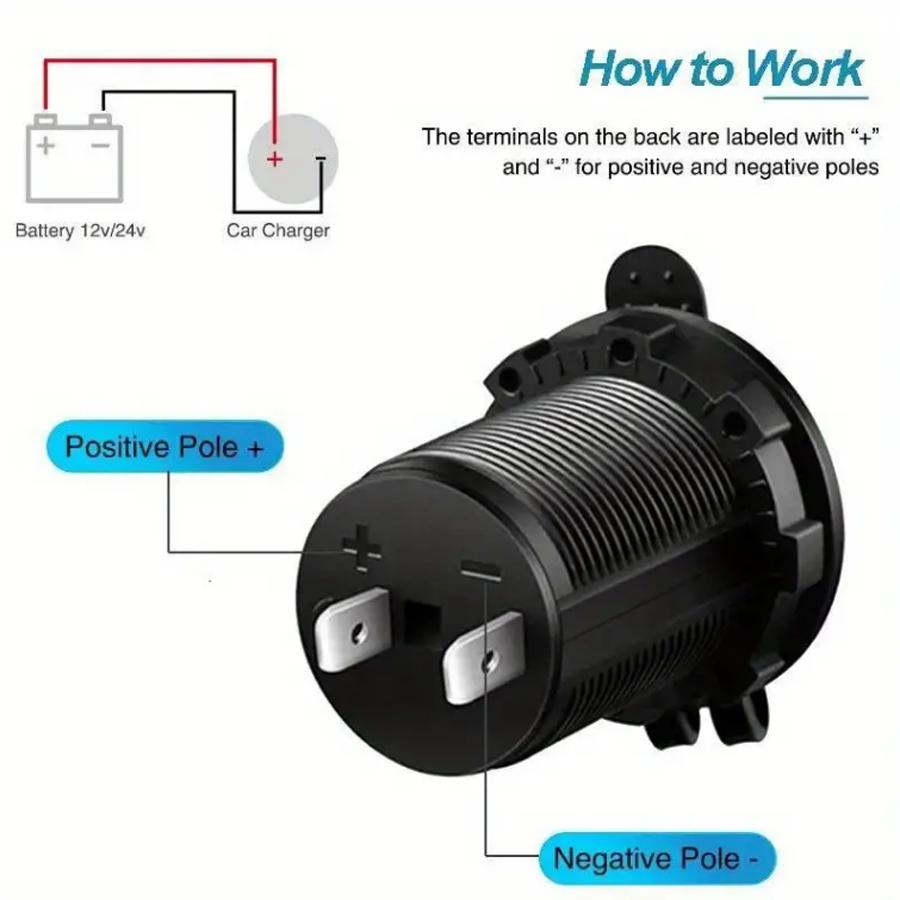 1 шт. 12-24 В гнездо прикуривателя, водонепроницаемый автомобильный лодочный мотоциклетный разветвитель питания адаптер розетки вилка прикуривателя