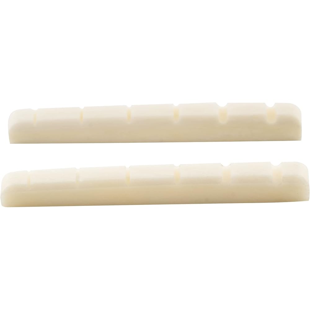 Musiclily 42mm Electric Guitar Ox Bone Nut Grooved Bone Nut Fender for Strat/Telecaster Guitars, ...