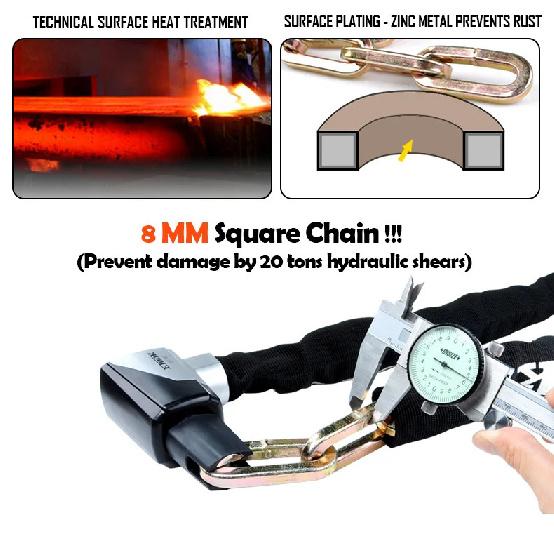 ETOOK Bicycle Lock MTB Road Bike Lock Anti Theft Heavy Duty Safety Anti-Theft Chain Lock for Motorcycle Scooter Bike Accessories