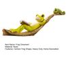 Cartoon Frog Figurine Resin Mushroom Reading Lying Guitar Frog Statue Sculpture Indoor