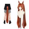 Daiwa Scarlet Cosplay Wig, Orange, Costume, Wig, Accessory, Disguise, Halloween, Event, Cosplay, Photo Shoot (Wig + Ears + Tail)