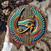 Horus Eye Wall Art, Guardian of Horus Foil Engraving, Weatherproof Entry Sign with Pre-Drilled Holes, Bachelorette Party Decor