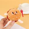 1Pc Food Plush Keychain Hamburger  Dog French Fries Stuffed Doll Pendant Toy