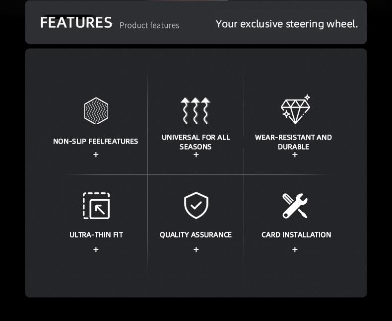 Чехол на руль автомобиля, чехол на усилитель рулевого колеса, универсальный, нескользящий, из углеродного волокна для автомобиля, противоскользящие аксессуары