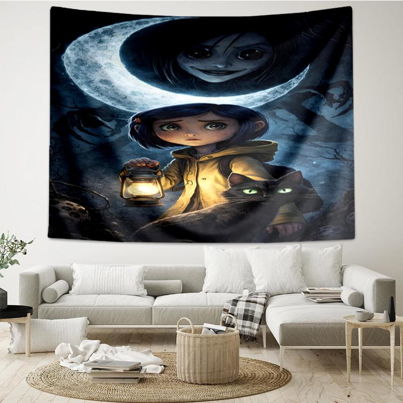 Nighttime Adventure Doll Quick-Dry Tapestry Hanging for Bedroom,Livingroom, Playroom,Decor Art Room Wall Tapestry Holiday and Birthday Gifts