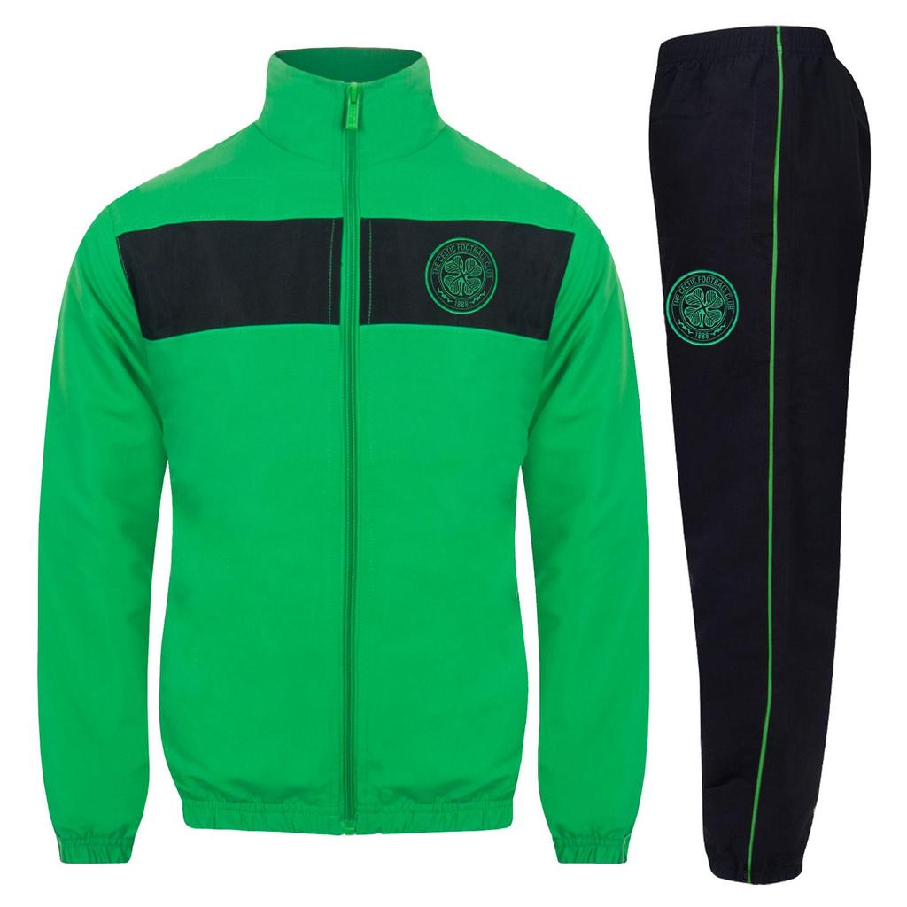 Celtic FC Boys Contrast Striped Tracksuit