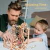 3D Wooden Puzzle DIY Assembly Building Kits Mechanical Model Marble Run Set Craft STEM Kit Home Craft Gifts Adults Kids