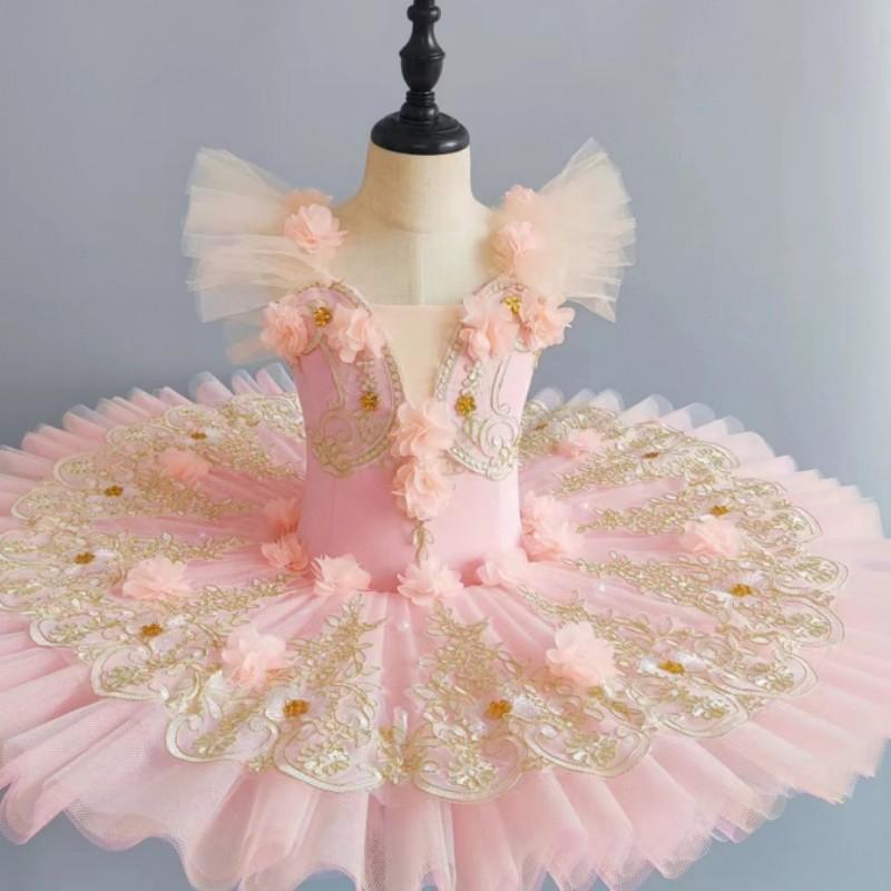 Adult Kids Flower Girls Professional Ballet Tutu Dress Women Princess Platter Pancake Swan Dance