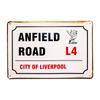Vintage Retro Anfield Road City Of Liverpool Big Metal Tin Sign Home Bar 20x30cm Poster Metal Painting Metal Poster Metal Plaque