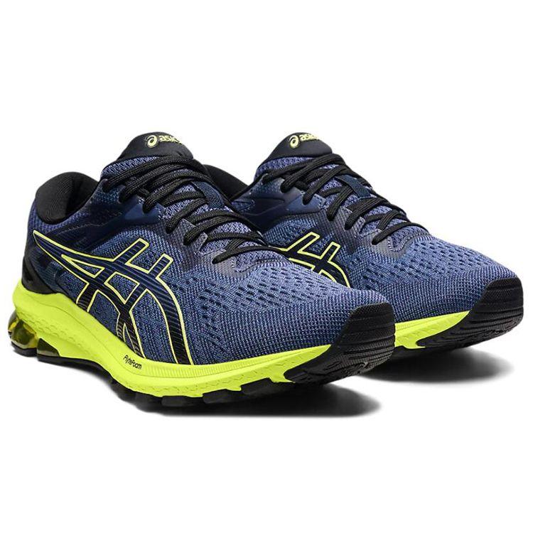 Asics GT-1000 10 Удобные Дышащие Амортизирующие Низкие Кроссовки для Бега Мужские кроссовки Синий Желтый 1011B001-406