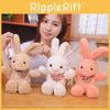 Colorful Rabbit Scarf Plush Toy Cute Cartoon Kid Companion Birthday Gift Doll