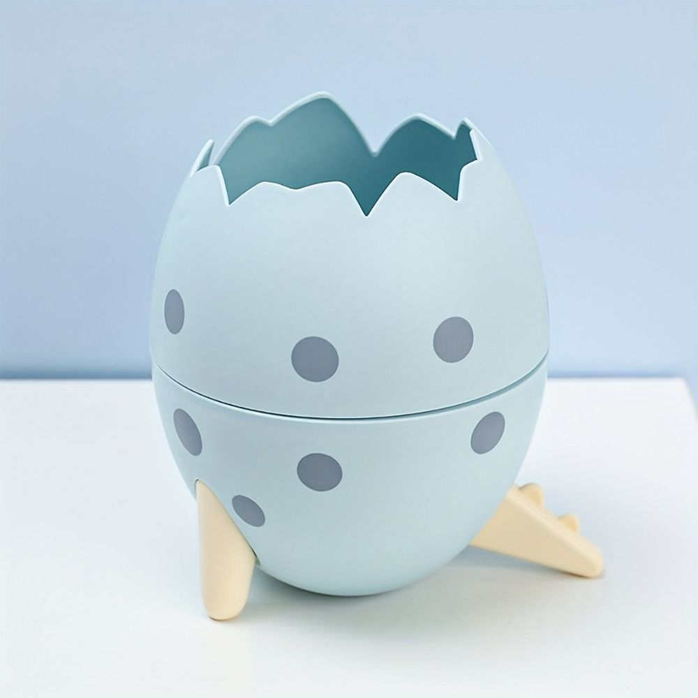 Lovely Pen Holder Egg Shape Stationery Storage Box Pencil Case  Kids Boys Girls