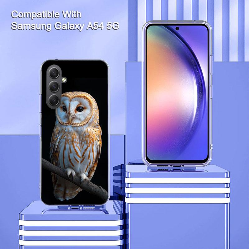 Чехол для телефона "Сова зимой" для Samsung A54 A34 A24 A14 A53 A33 A23 A13 A52S A32 A22 A12 A17 Galaxy A03S A04S A02S A42 A72 A73 A90