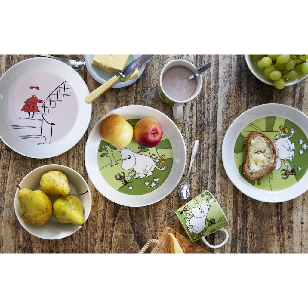 Moomin by ARABIA Classic Moomin 1027441 [Officially Imported] Plate, 19cm, Green,