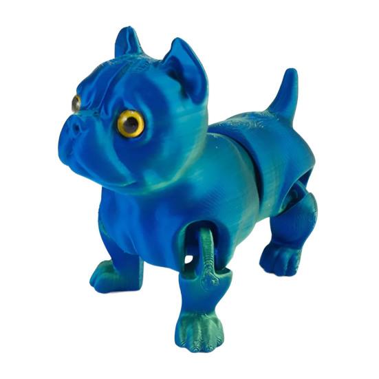 Напечатанная на 3D-принтере модель собаки, игрушка-непоседа, артикулированный щенок с подвижными суставами, гибкое животное, игрушка для снятия стресса, настольный питомец, подарок для коллекционеров, домашний декор