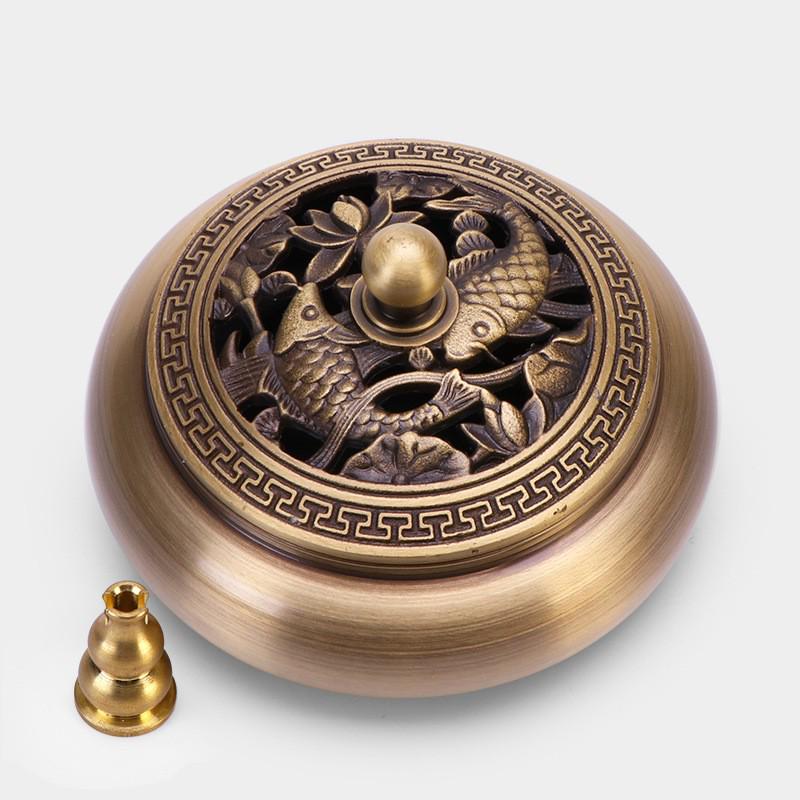 Латунная курильница с плоским дном Jinlian для домашнего и внутреннего использования