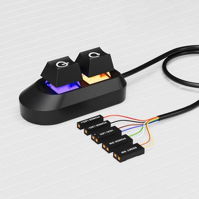2M Настольный компьютер Кнопка питания RGB-подсветка Внешний выключатель Питания Механический ключ Внешнее включение/выключение Питания для корпуса ПК Домашнего Офиса