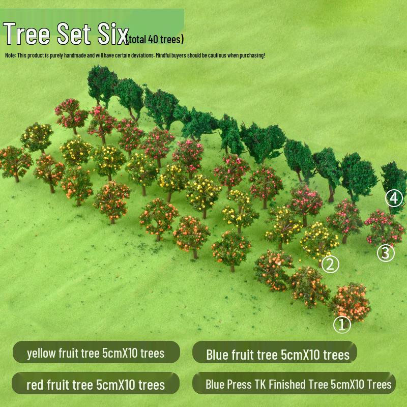 DIY Handmade Architectural Sand Table Model: Garden Scene with Micro Landscape Miniature Trees