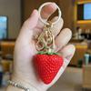 Смола Клубника Брелок Подвеска для сумки, Женский аксессуар для сумки, Изысканная подвеска-брелок для автомобиля