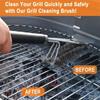 Safe Grill Brush and Scraper with Deluxe Handle Grill Cleaner Brush Stainless Steel Bristle Grill Brush Accessories