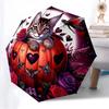 1pc Halloween Pumpkin Cat Automatic Open/Close Umbrella, Folding Compact Umbrella with Lightweight Design for Women/Men yy251011087