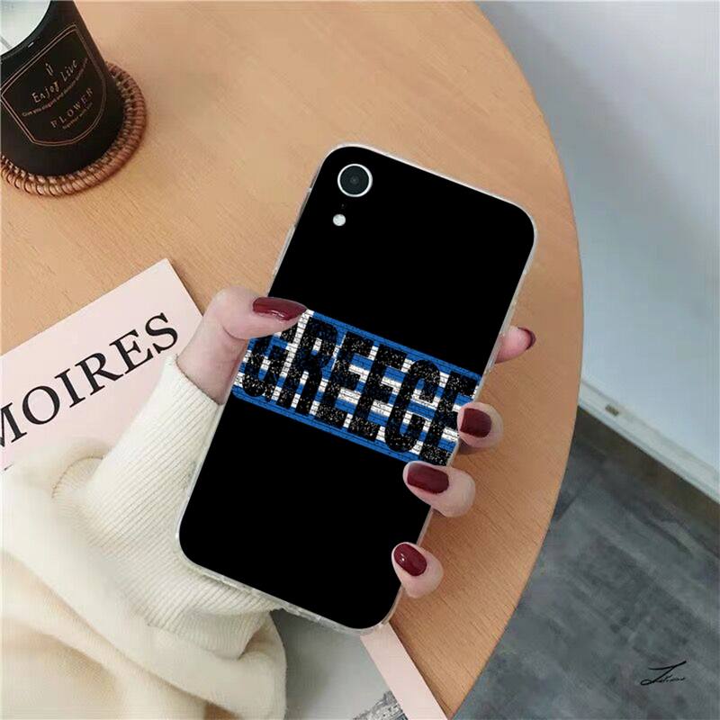 Чехол для телефона с греческим национальным флагом Греции для iPhone 13 11 12 pro XS MAX 8 7 6 6S Plus X 5S SE 2020 XR