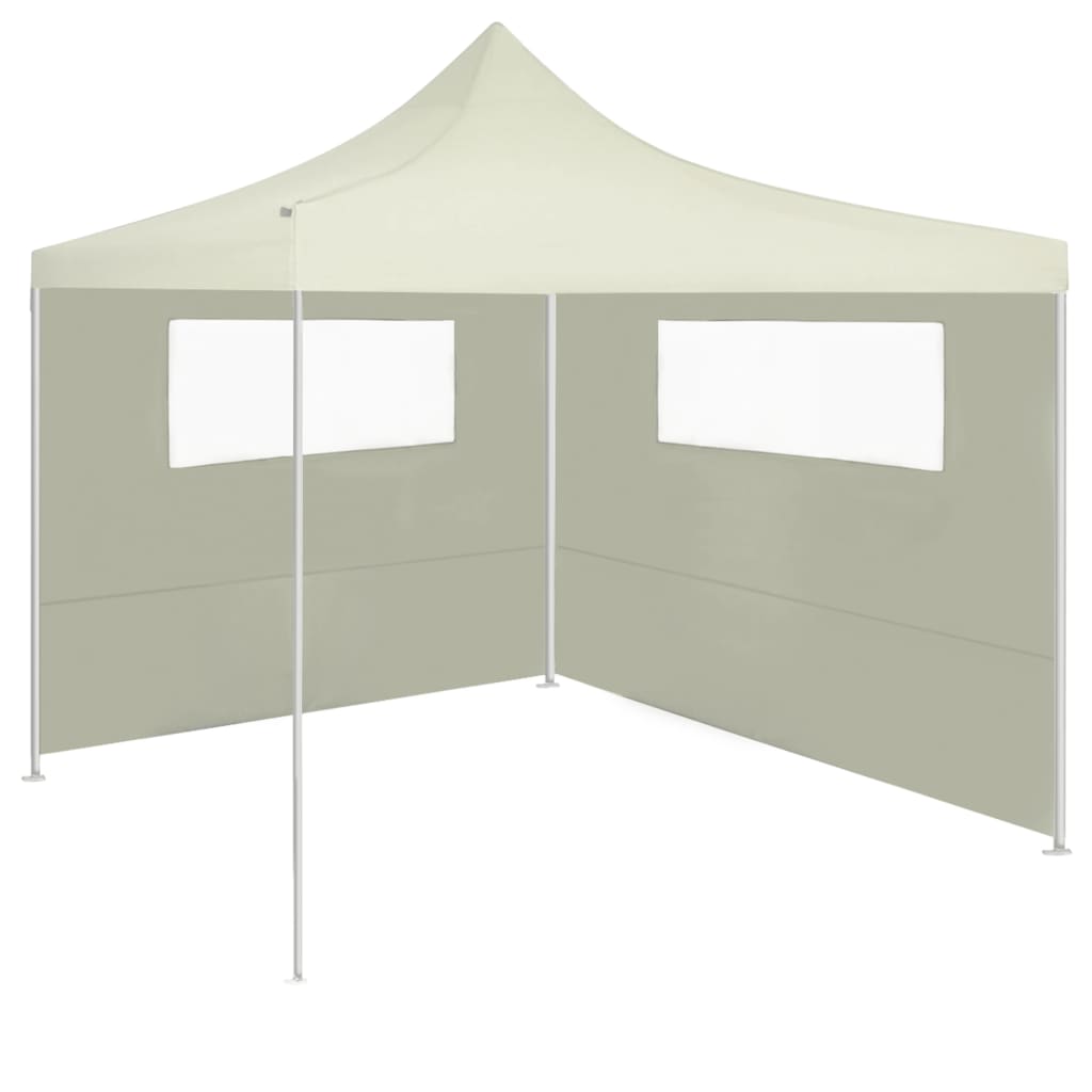 Gazebo Side Walls with Windows 2 pcs Cream